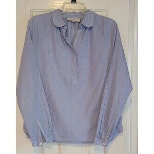 Loft Long Sleeves Blouse Blue Size Medium